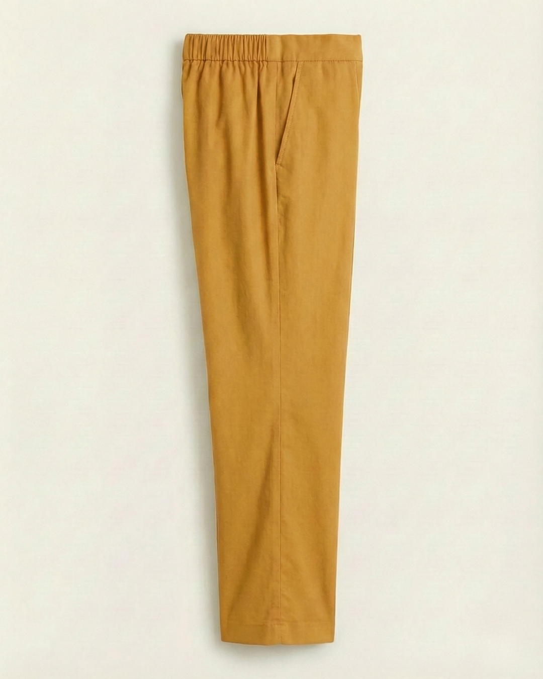 Moni Mustard Cotton Straight Pants