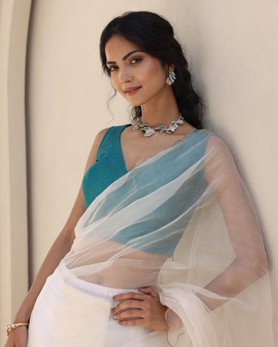 Sitara Teal Green Silk Blouse