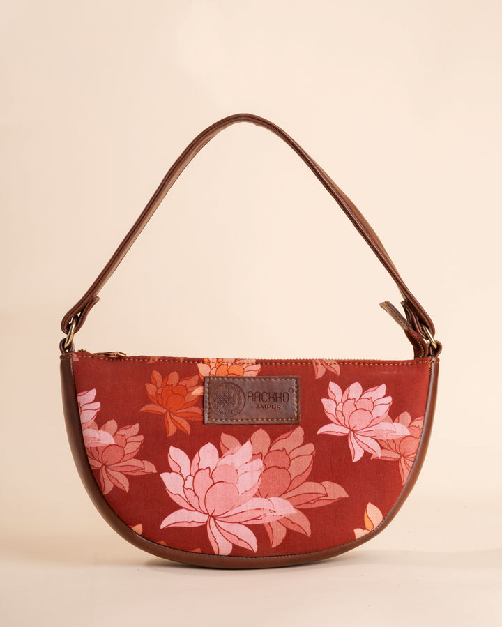 Rustic Blossom Maroon Fanny Bag