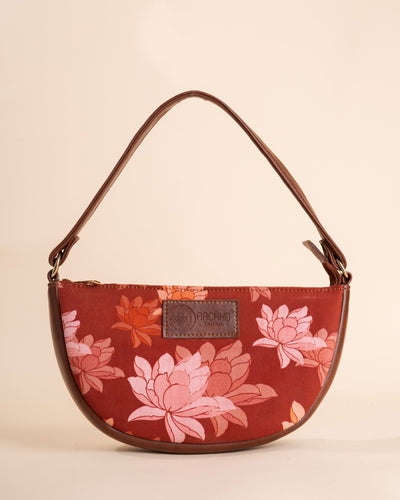 Rustic Blossom Maroon Fanny Bag