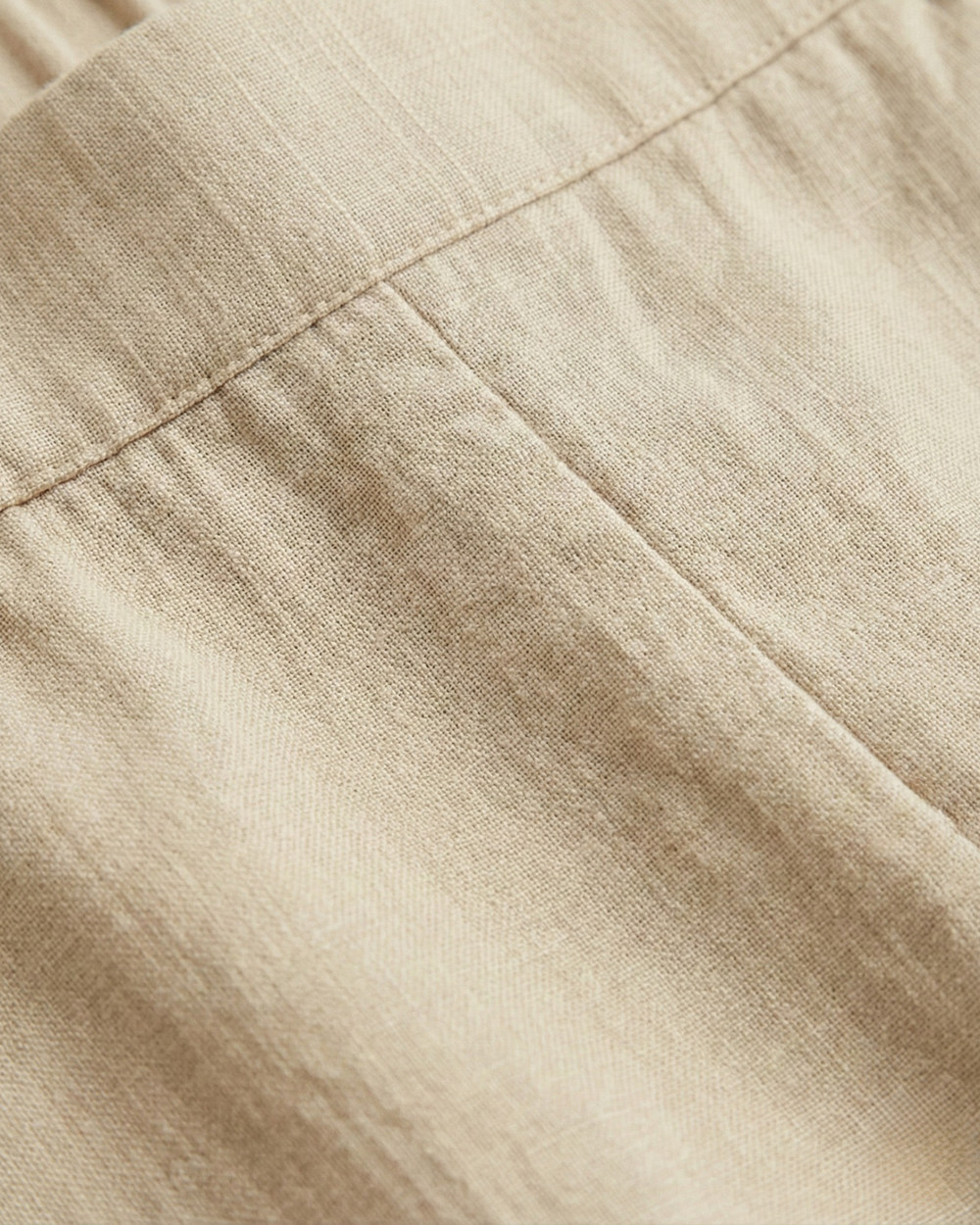 Leeya Beige Linen Straight Pants