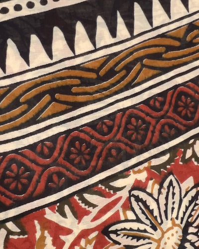 Tawny Brown Handblock Suit Set