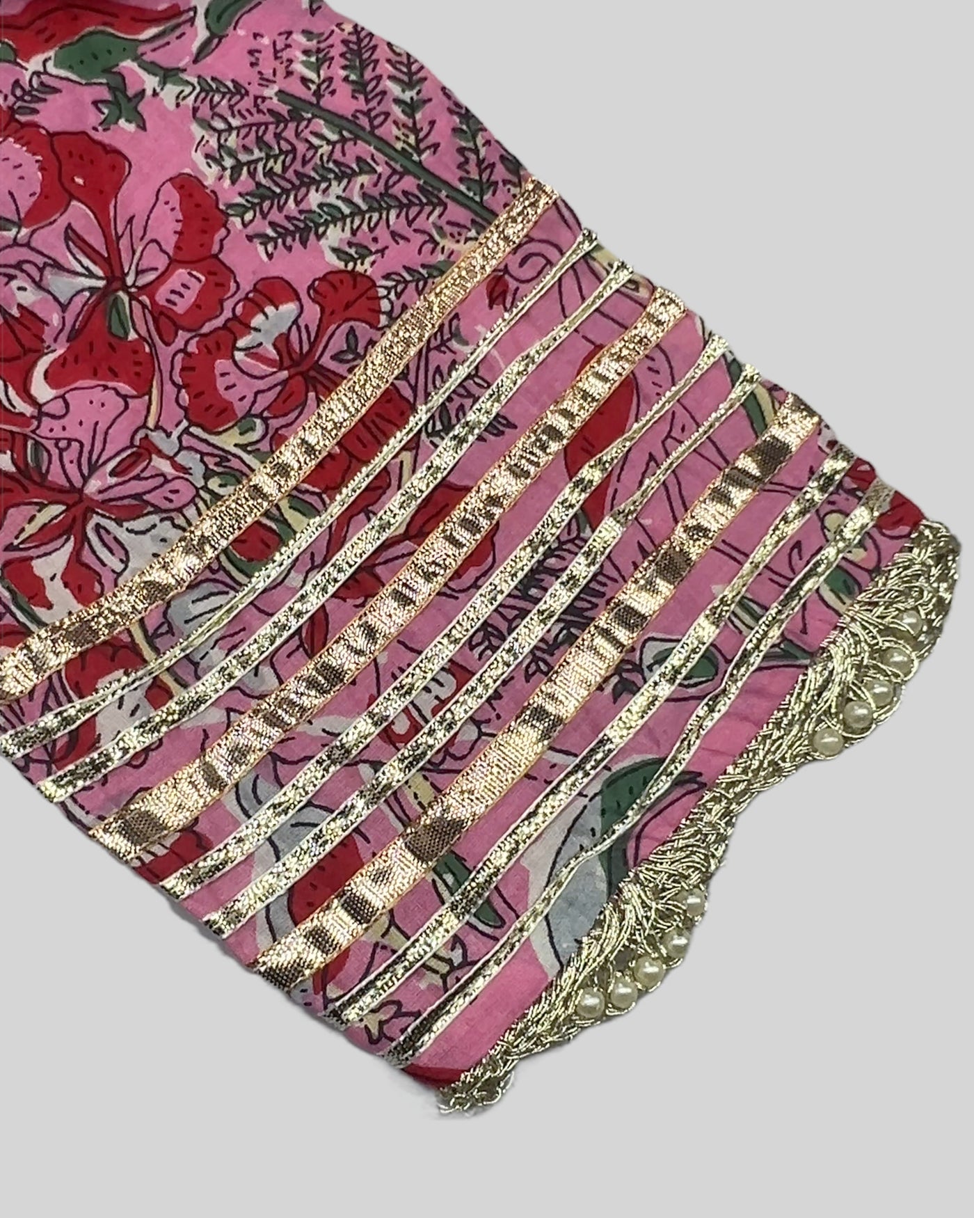 Tickled Pink Handblock Sharara Set