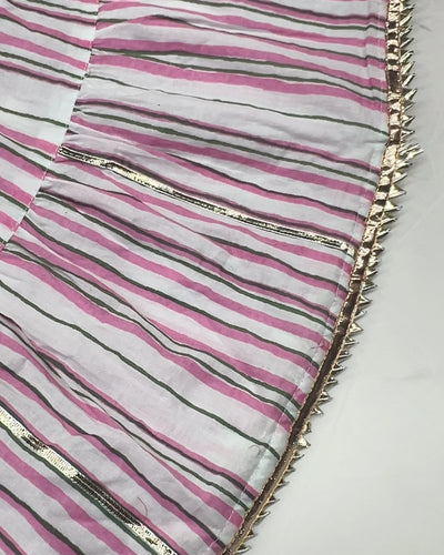 Tickled Pink Handblock Sharara Set