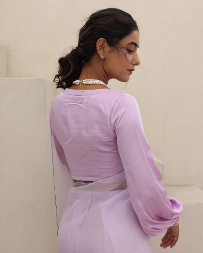 Bhavya Lavender Satin Blouse