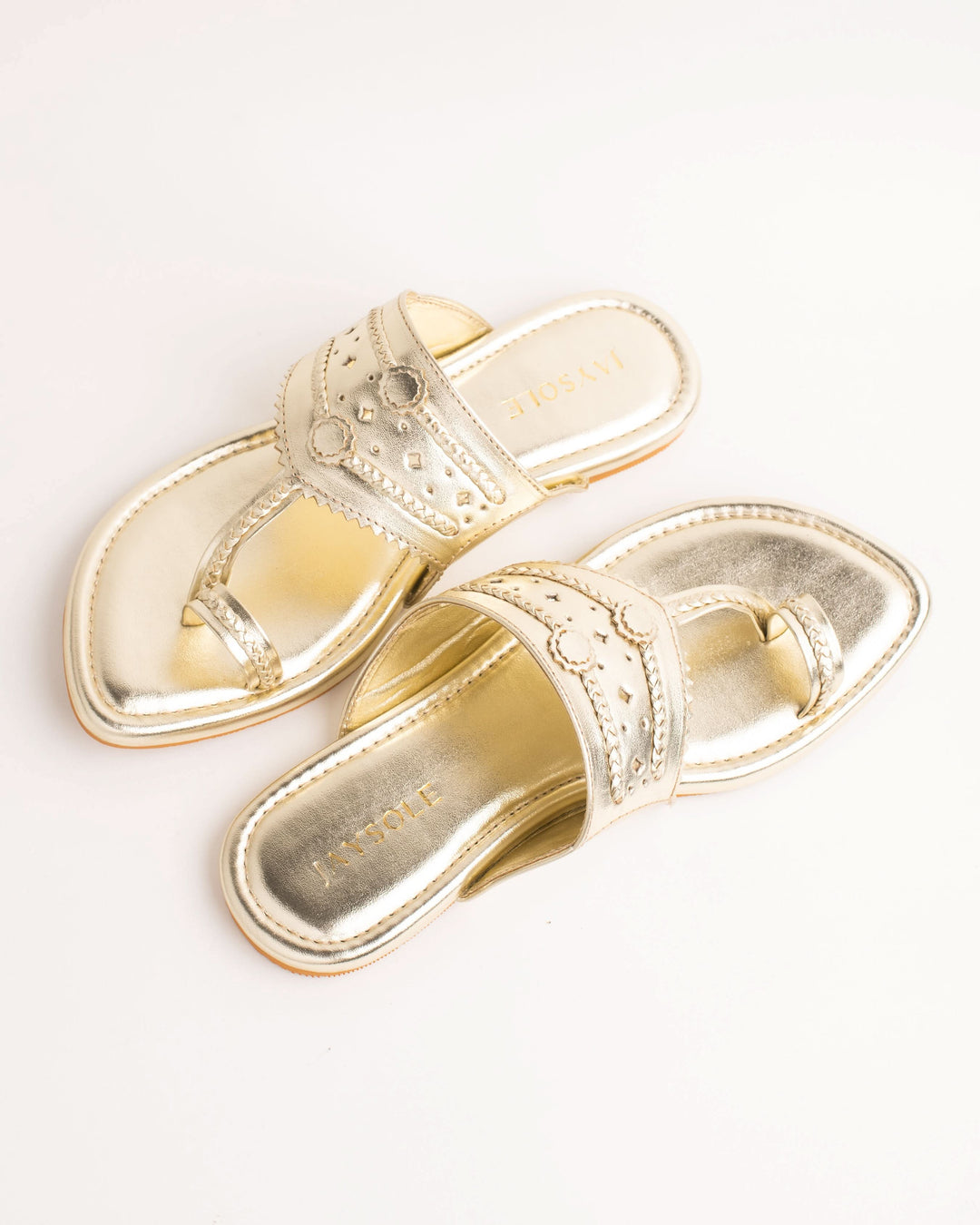 Utsav Gold Solid Kolha Flats