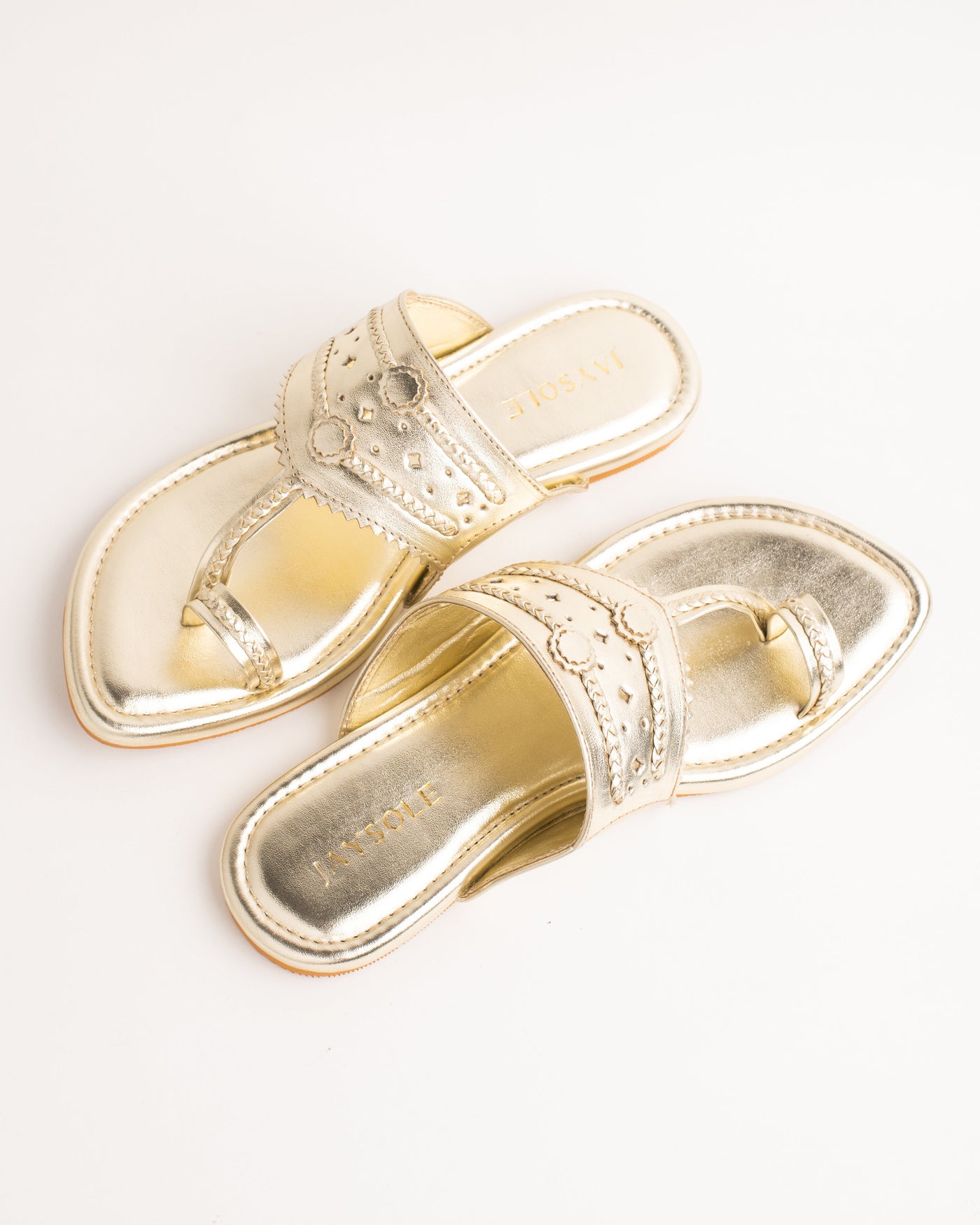 Utsav Gold Solid Kolha Flats