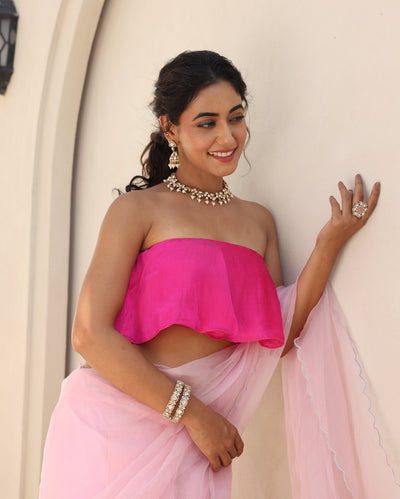 Pakhi Pink Satin Blouse
