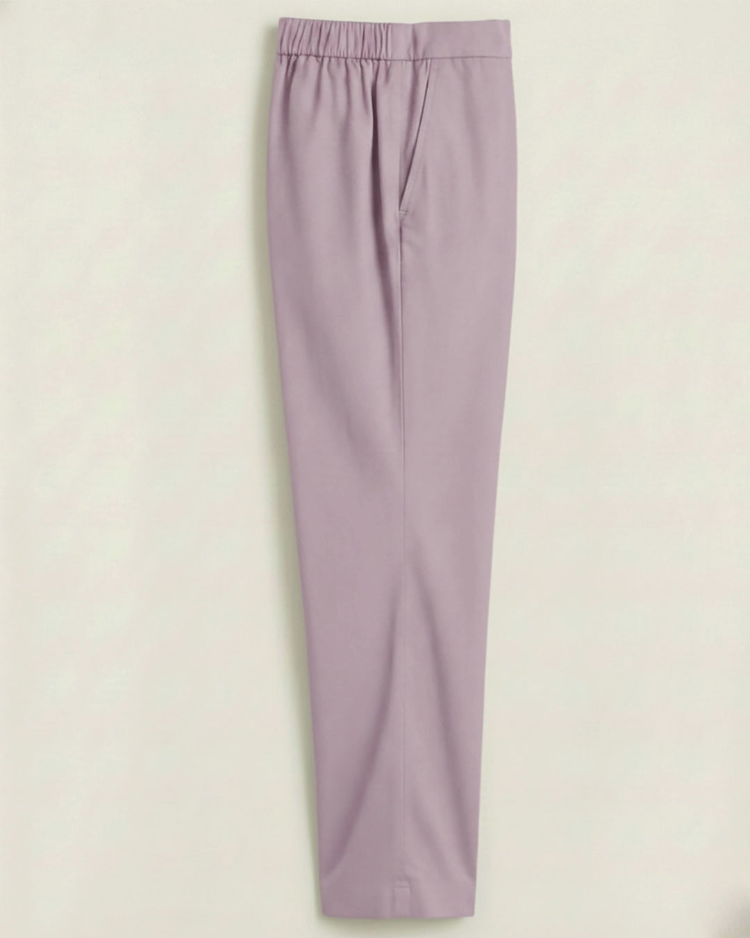 Mia Lilac Cotton Solid Straight Pants