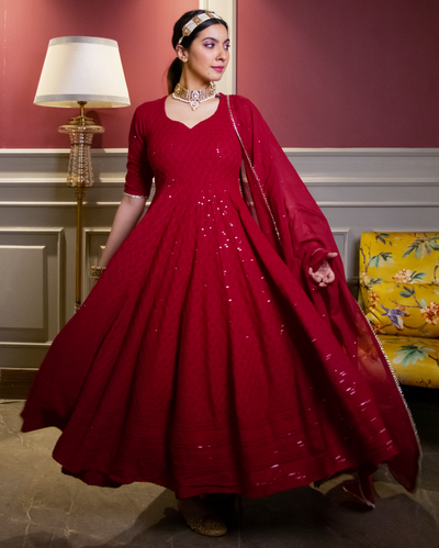 Kaina Embroidered Anarkali Set