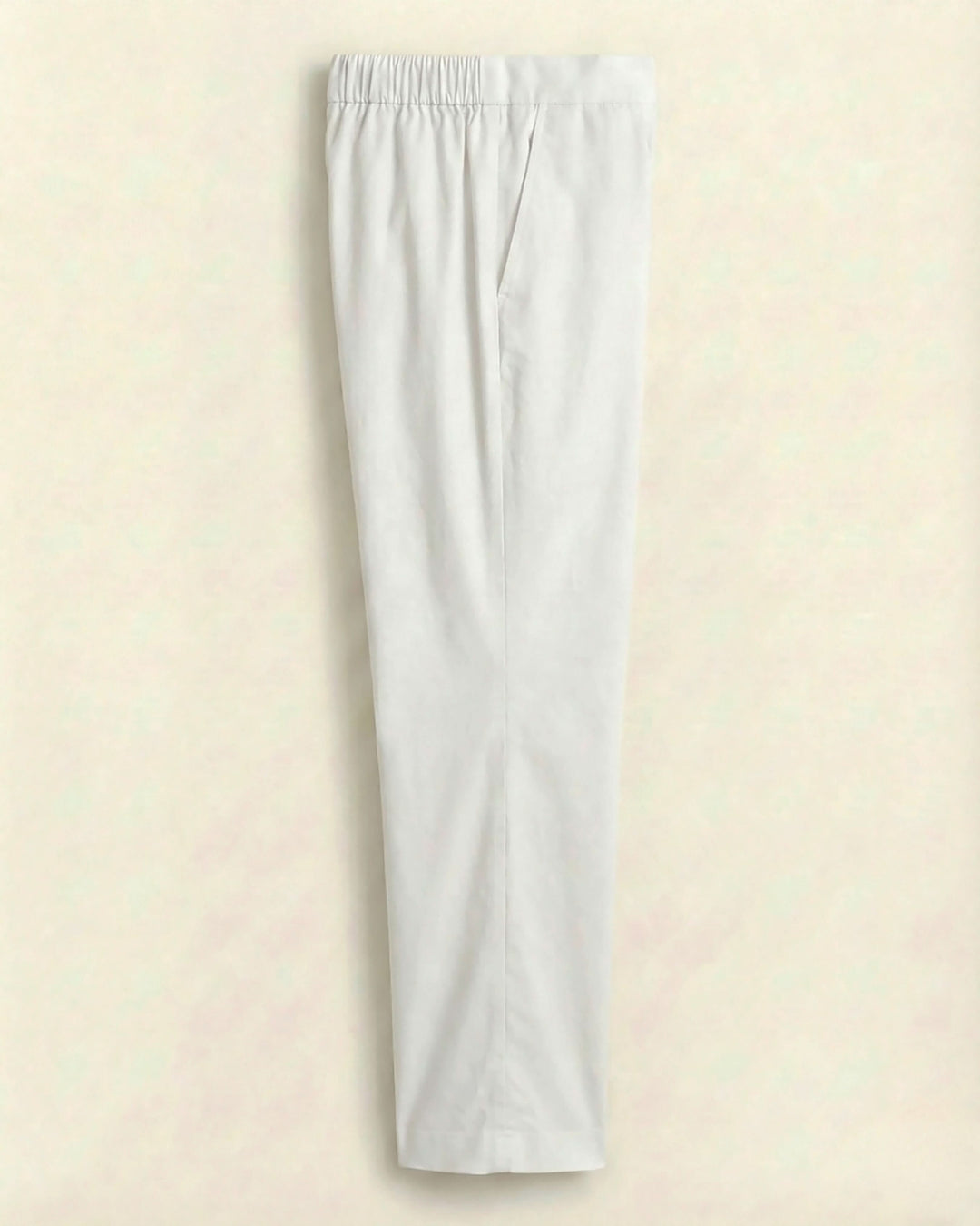 Sharika White Cotton Straight Pants