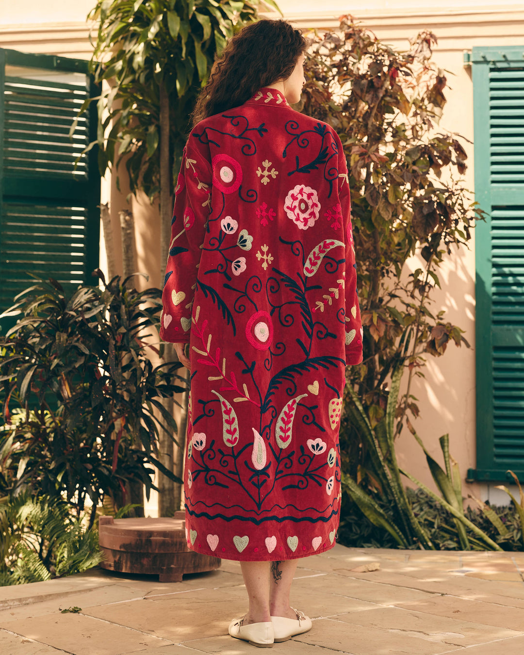 Scarlette Red Velvet Suzani Jacket