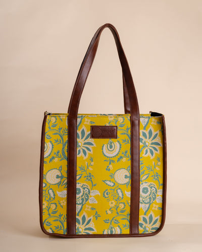 Sunflower Trails Yellow Tote Bag