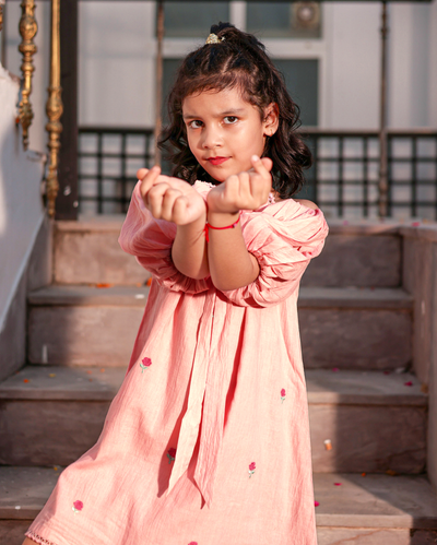 Dreamy Dusk Pink Cotton Dress
