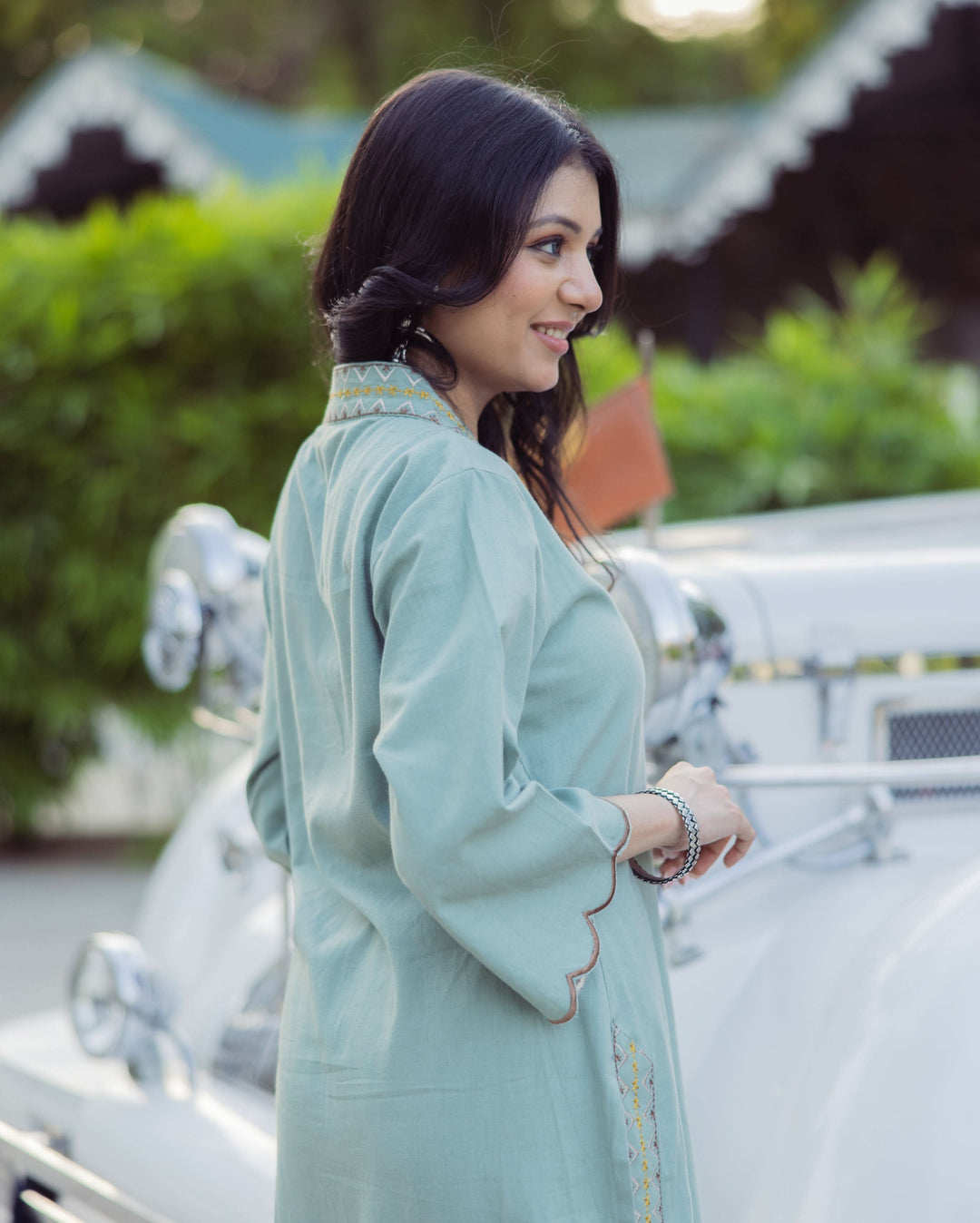 Harmony Green Embroidered Flex Kurta Set