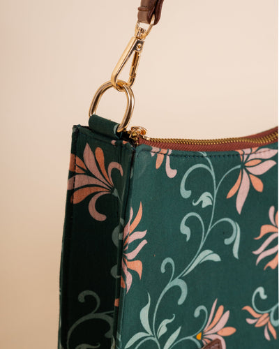 Gardenia Green Baguette Bag