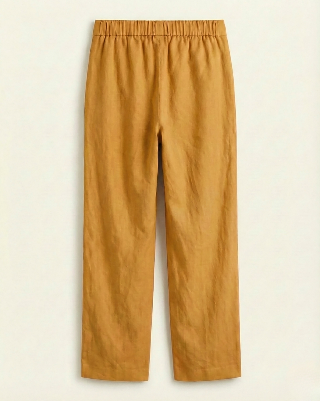 Moni Mustard Cotton Straight Pants