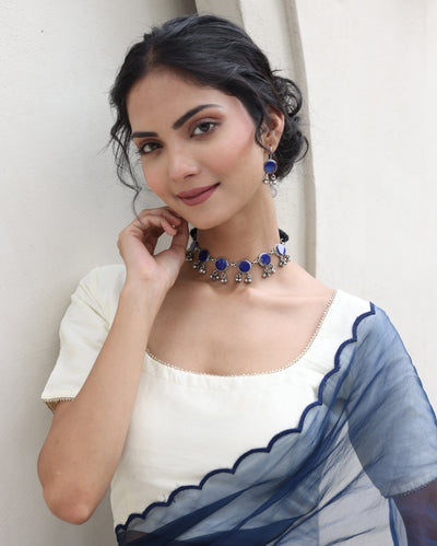 Shanaya White Chanderi Blouse