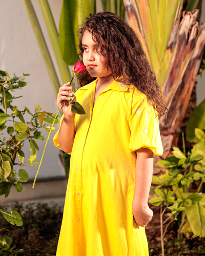 Honey Bee Yellow Cotton Coord Set