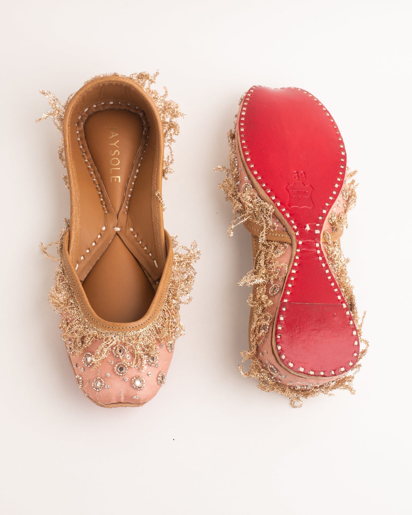 Sethi Peach Handcrafted Jutti