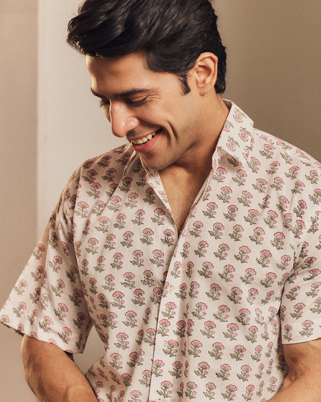 Lakshit White Printed Cotton Shirt