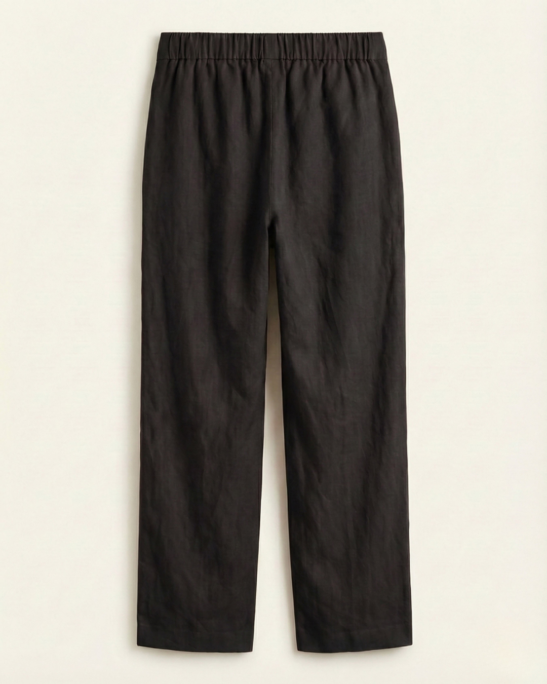 Soni Black Cotton Straight Pants