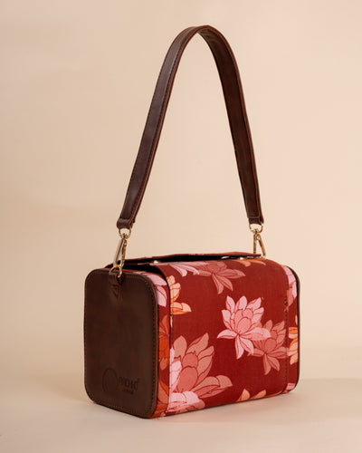 Rosalie Retro Maroon Satchel Bag