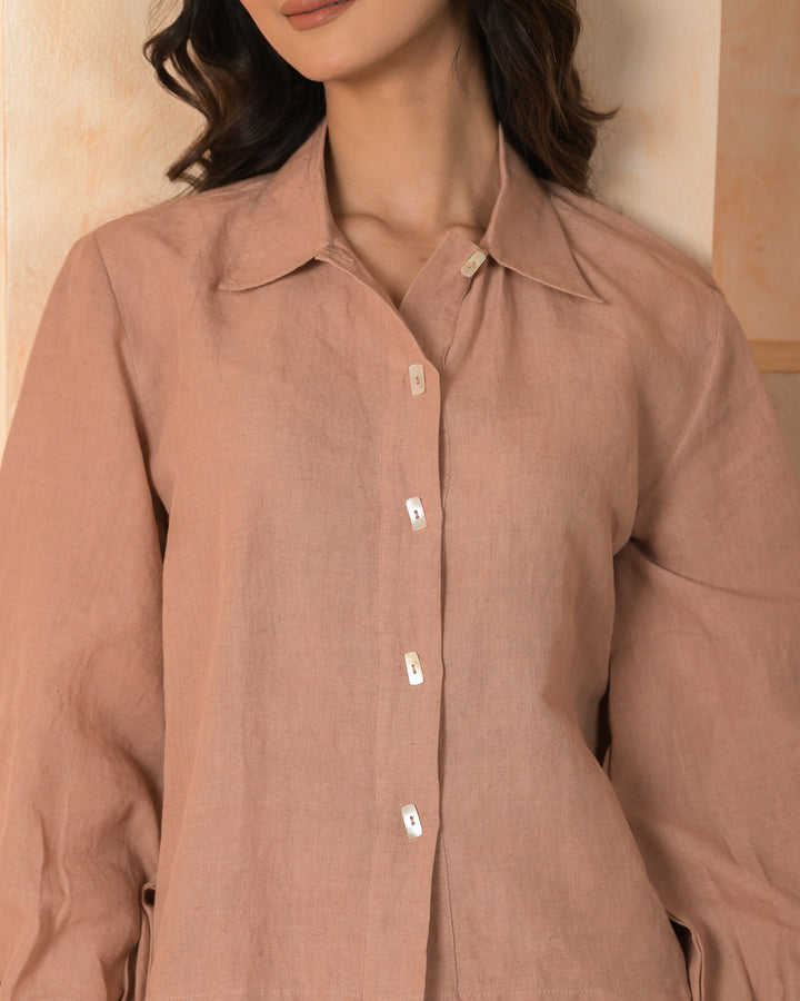 Carnelian Pink Solid Cotton Flex Coord Set
