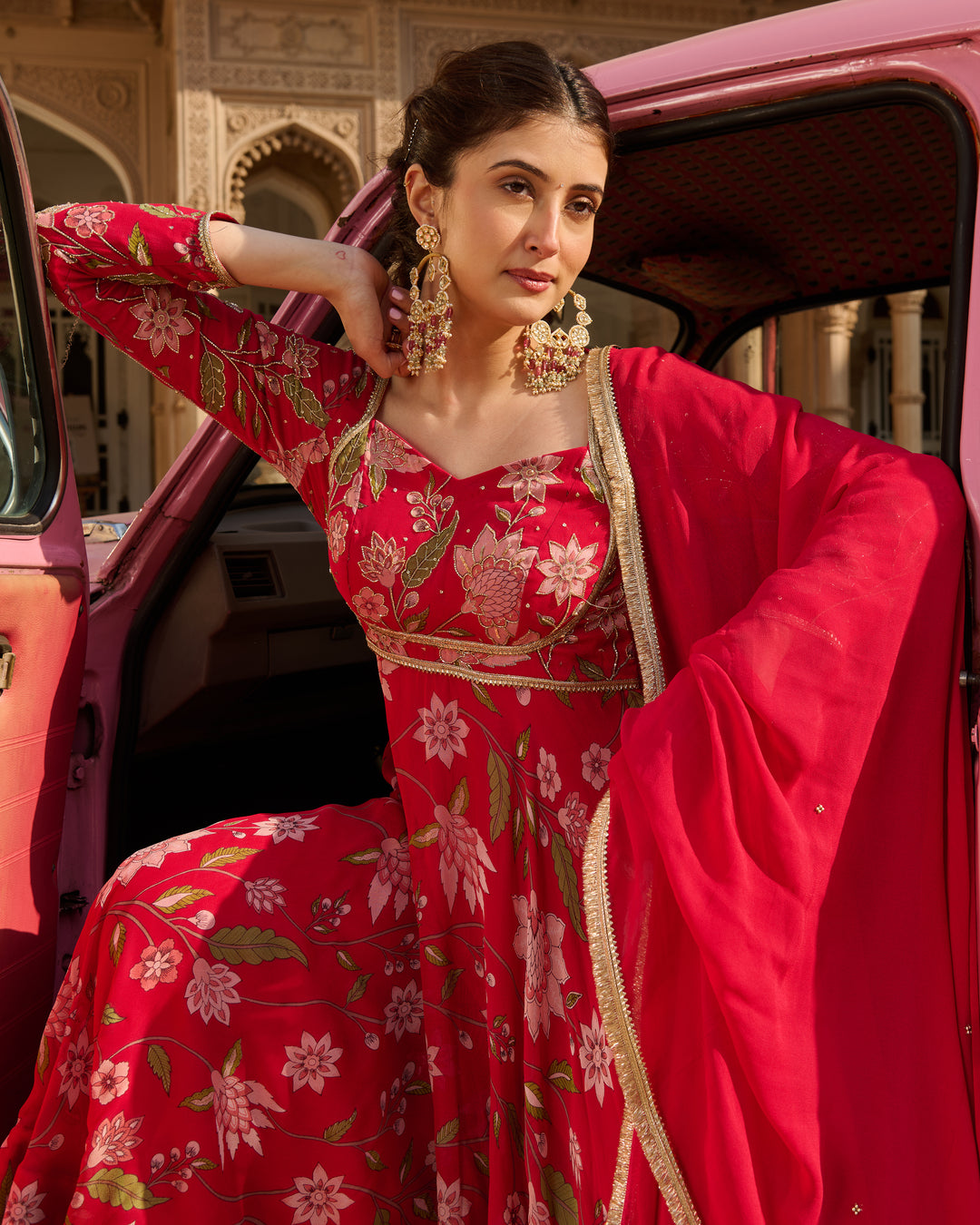 Kashish Pink Printed Georgette Suit Set