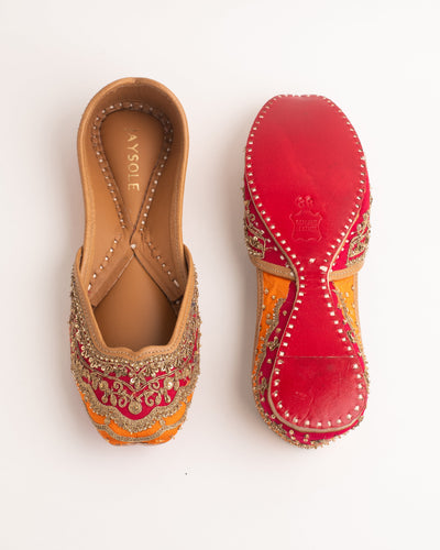 Mehfil Pink Handcrafted Jutti