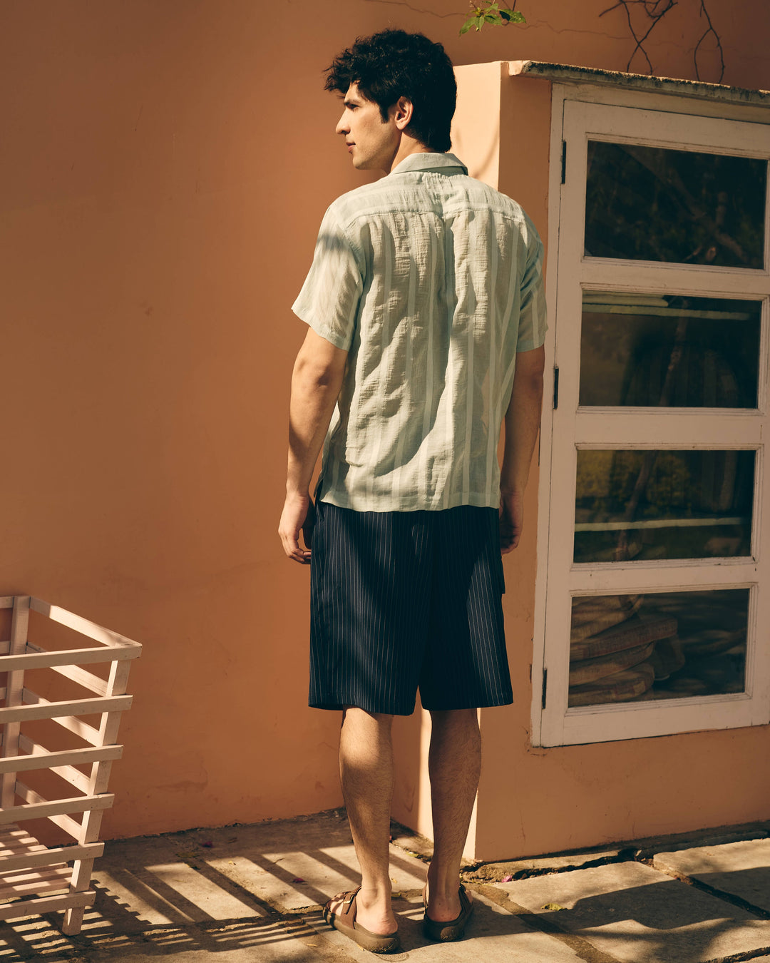 Sael Sage Cotton Dobby Embroidered Shirt