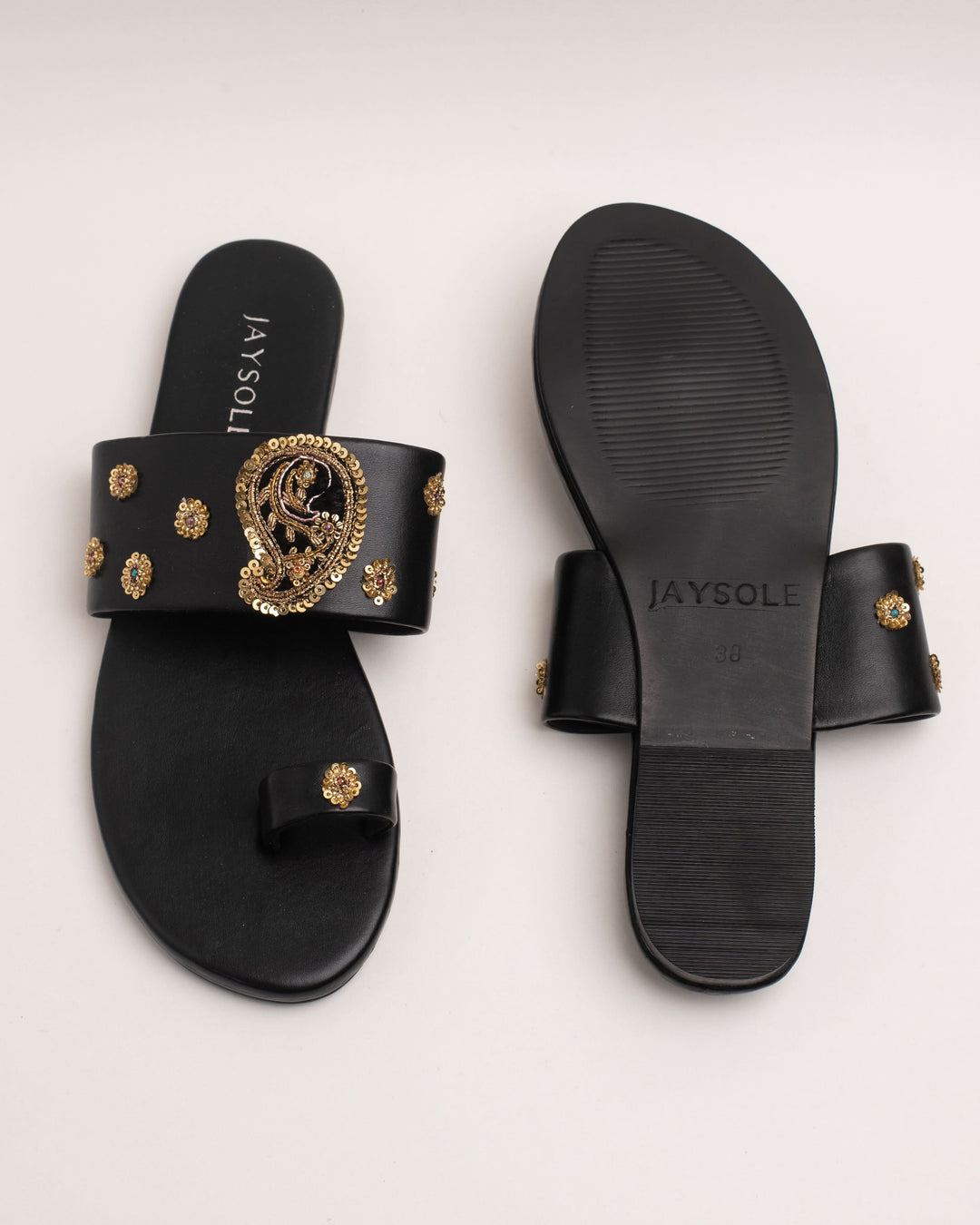 Koyal Black Handcrafted Flats