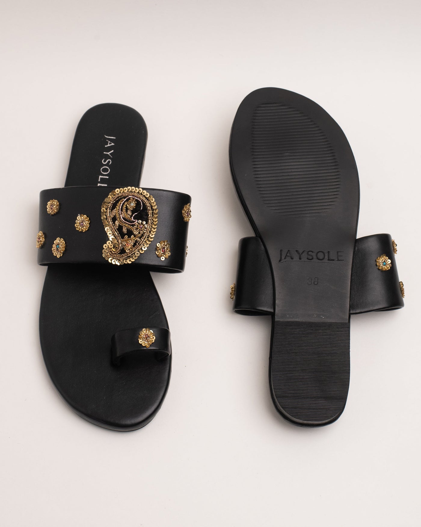 Koyal Black Handcrafted Flats