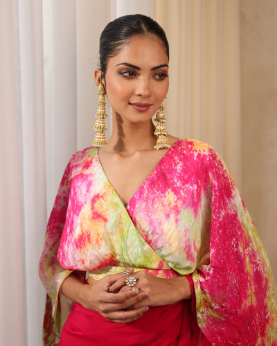 Apsara Pink Tiedye Silk Blouse