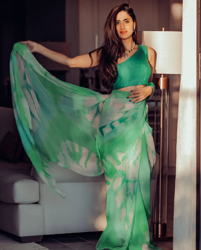 Aura Adorn Satin One Shoulder Blouse