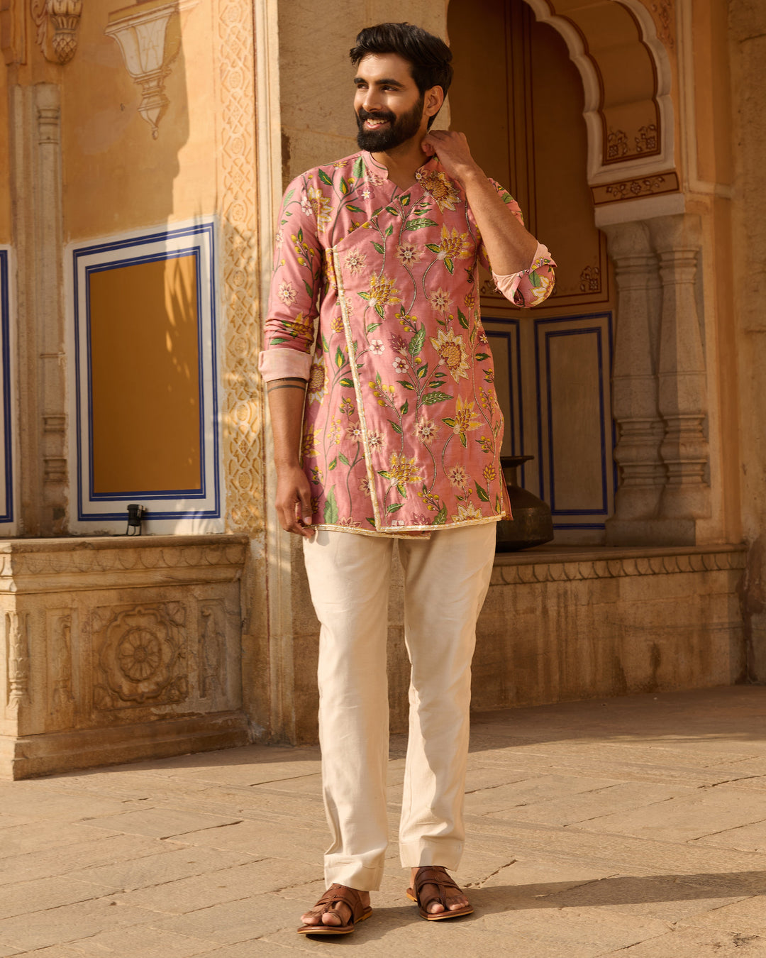 Neil Peach Printed Chanderi Kurta