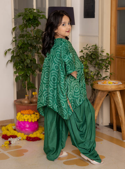 Radha Green Bandhani Muslin Coord Set