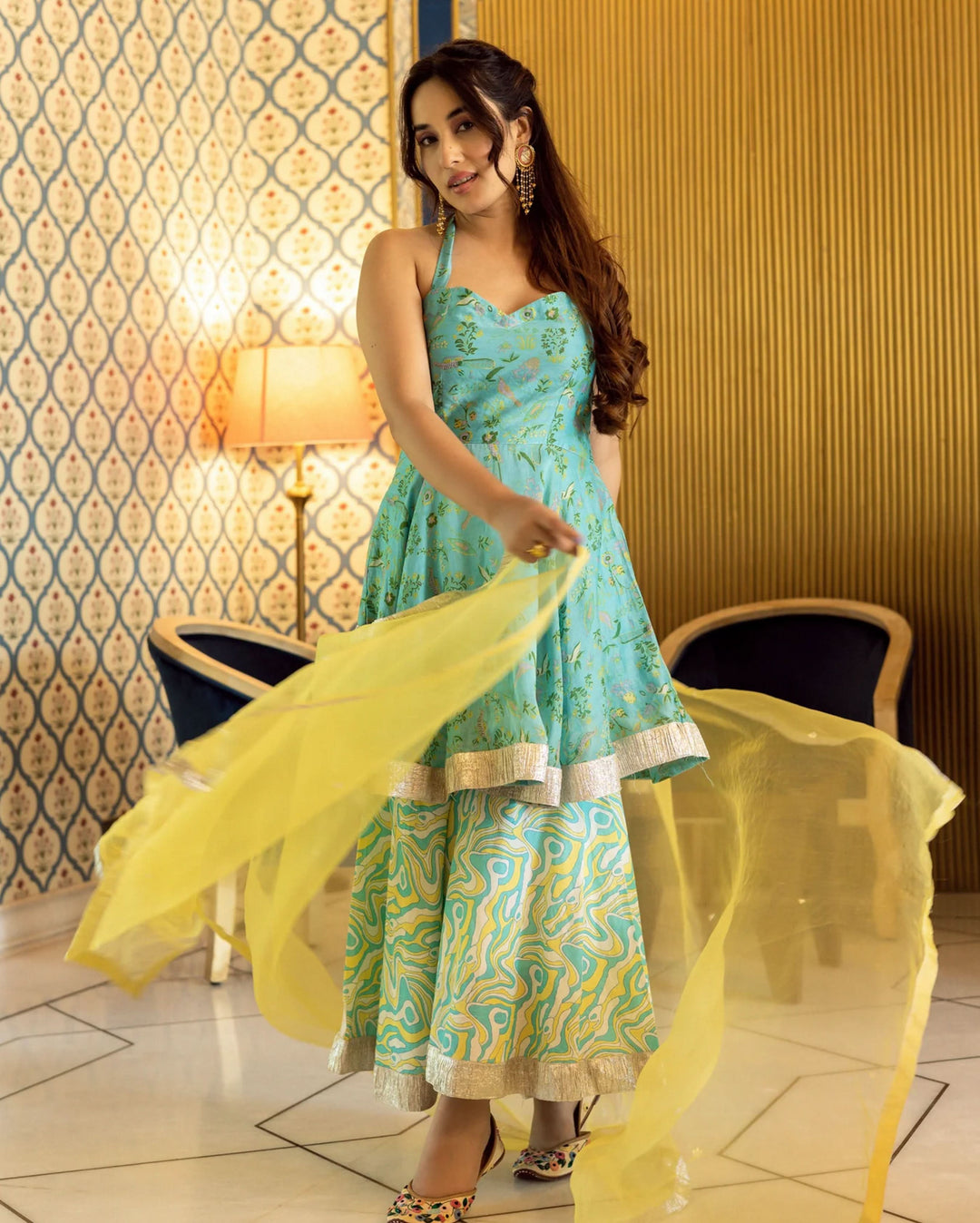 Firosa Chanderi Sharara Set