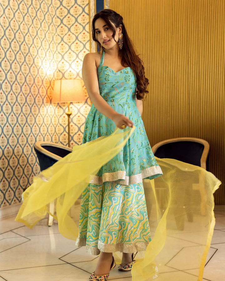 Firosa Chanderi Sharara Set