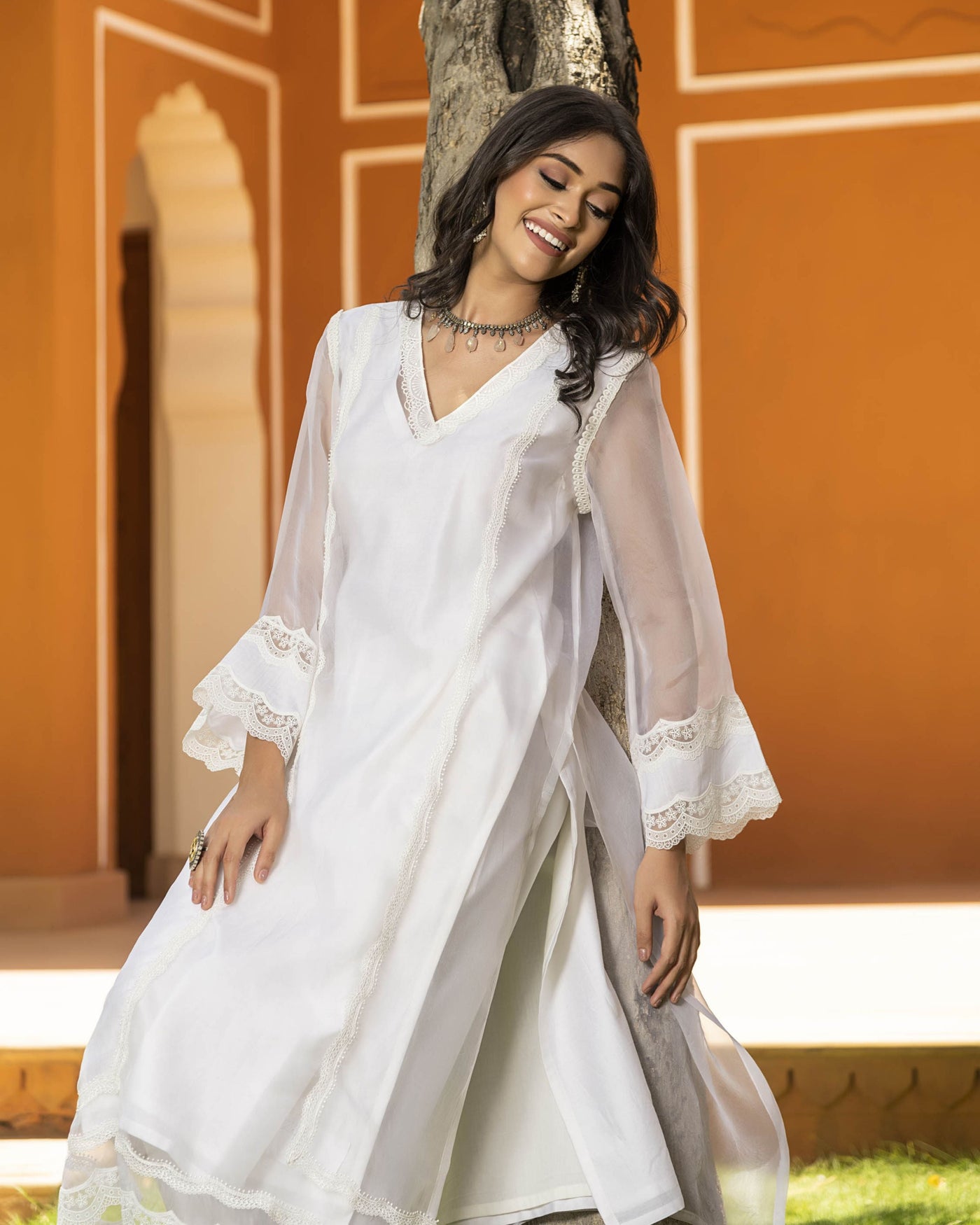 Sophia Organza Straight Kurta Set