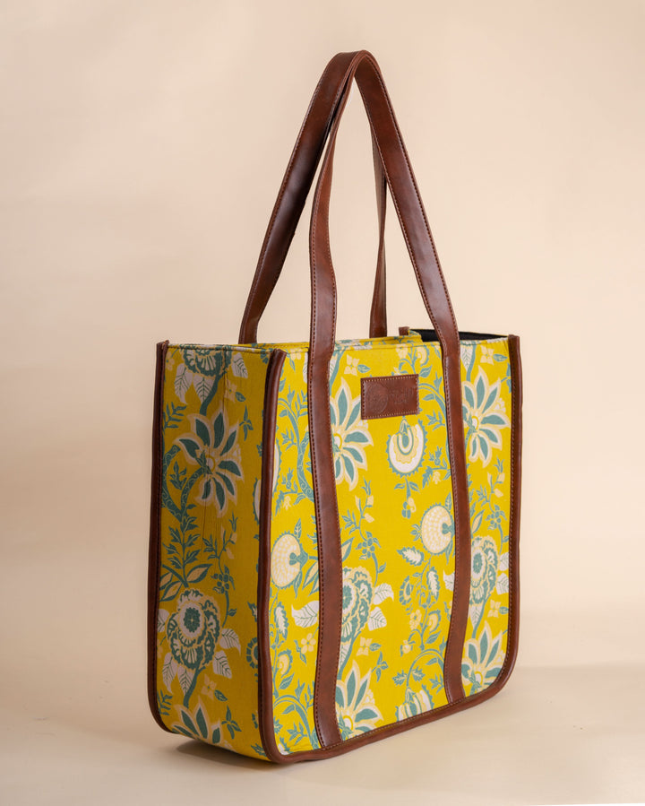 Sunflower Trails Yellow Tote Bag