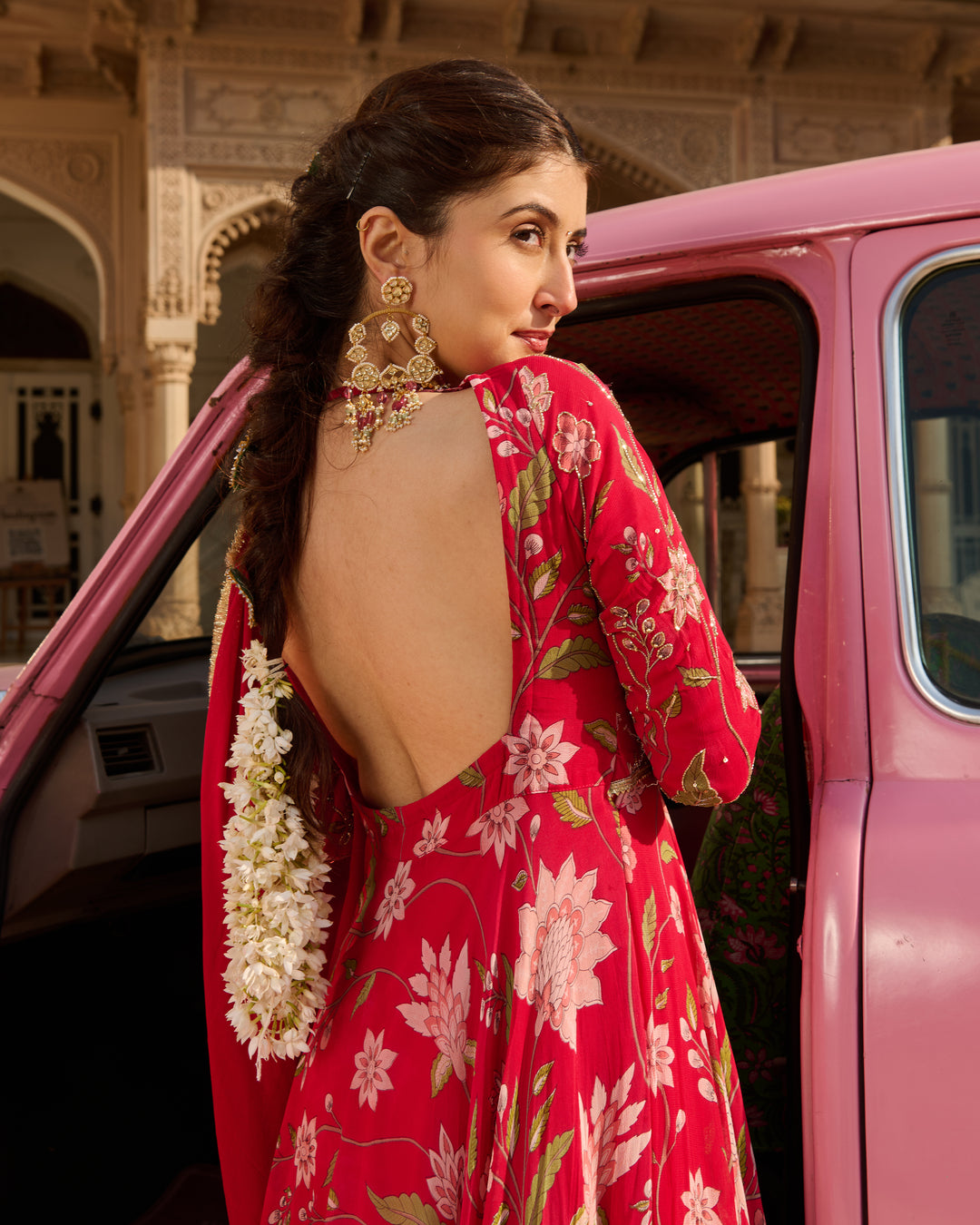 Kashish Pink Printed Georgette Suit Set
