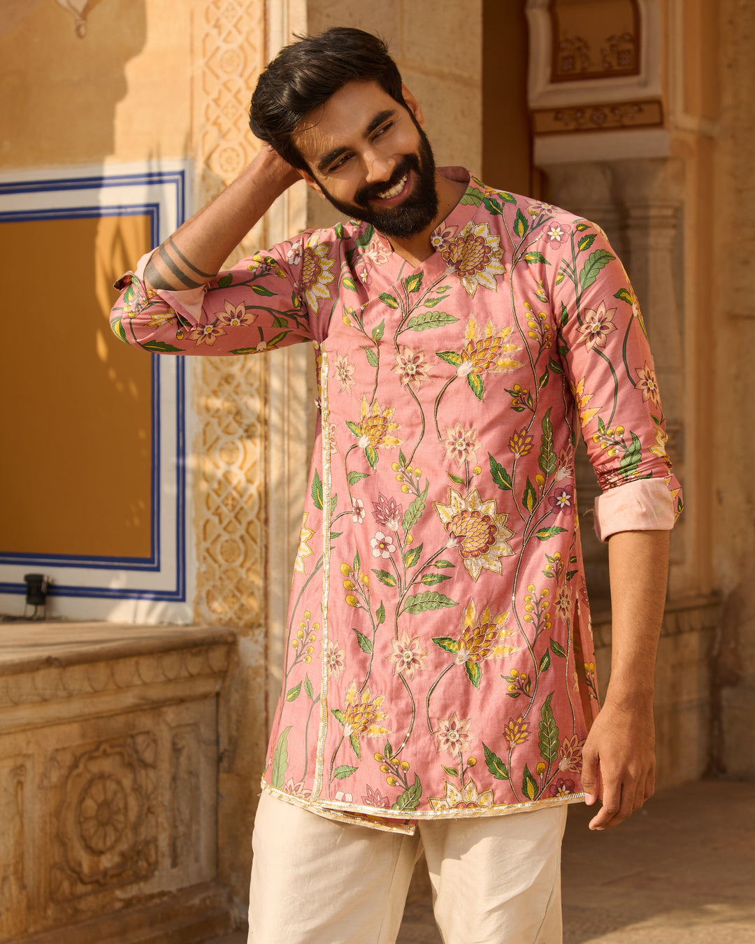 Neil Peach Printed Chanderi Kurta