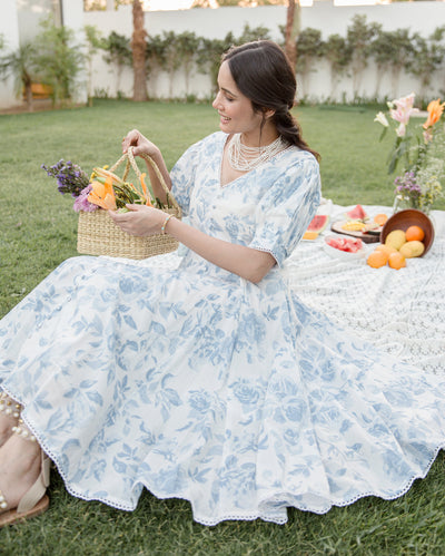 Sugar Plum White Cotton Printed Dress
