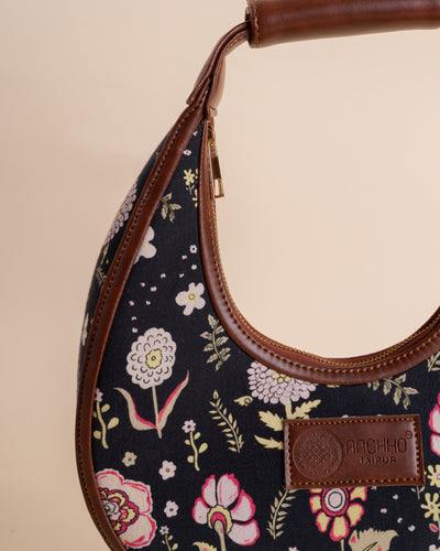 Dune Black Half Moon Bag