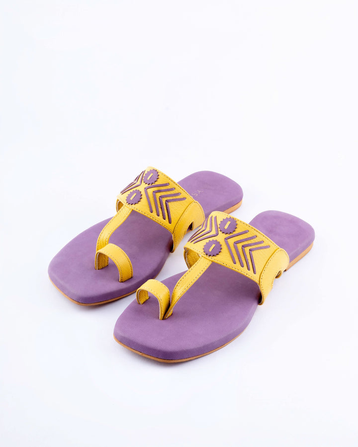 Thistle Yellow Kolha Flats