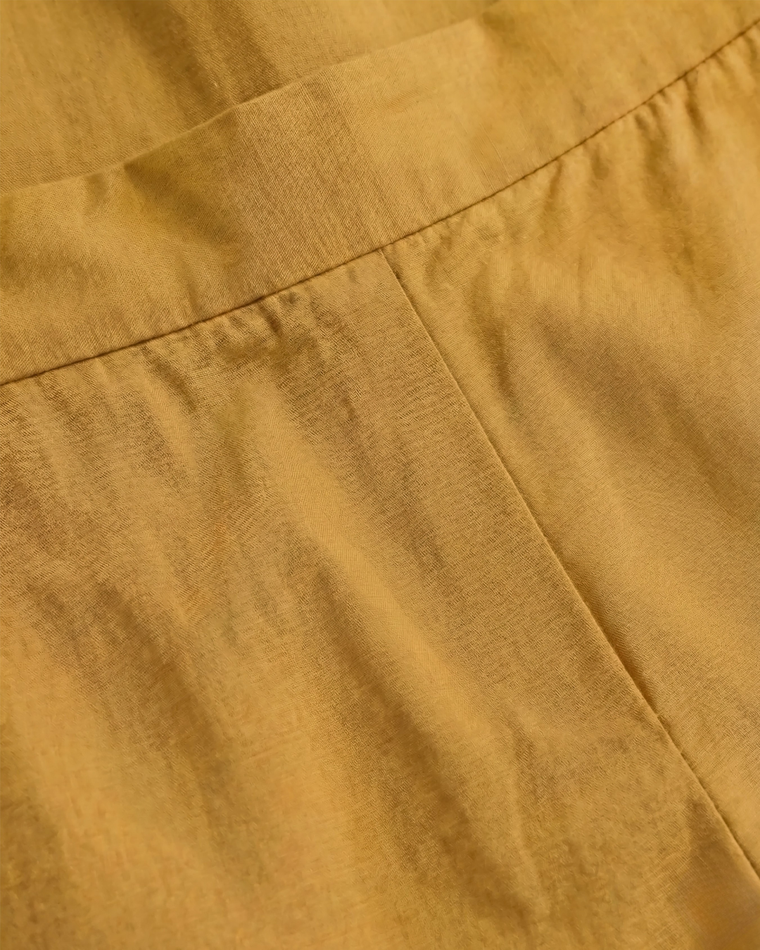 Moni Mustard Cotton Straight Pants