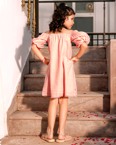 Dreamy Dusk Pink Cotton Dress