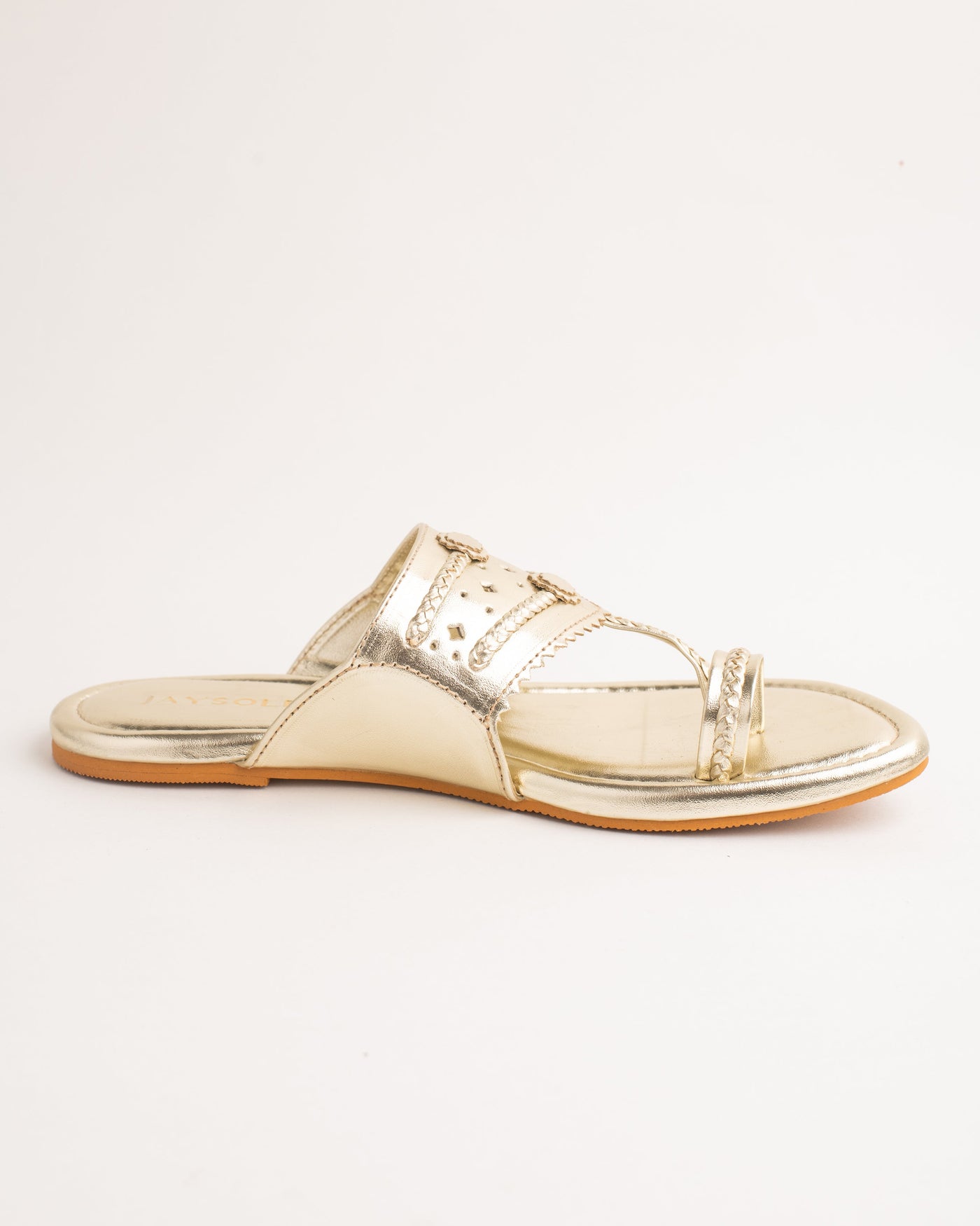 Utsav Gold Solid Kolha Flats