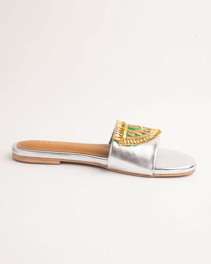 Aabroo Silver Gota Flats
